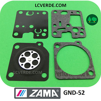 Kit Riparazione Revisione Membrane Guarnizioni Carburatore ZAMA GND 52 ricambi LCVERDE.com