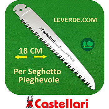 Lama Dritta 18 cm Segaccio Seghetto Pieghevole Castellari 18G ricambi LCVERDE.com potatura bushcrafter outdoor forestale agricolo camping giardinaggio fai da te