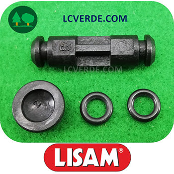 Pistoncino Nero Scambio Pastiglia ORing Abbacchiatore Aria Compressa Pneumatico Raccolta Olive LISAM ricambi LCVERDE.com P1511V P1513V X4012