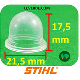 Primer Bulbo Perscaggio Miscela Carburatore Stihl ricambi LCVERDE.com 42261212700