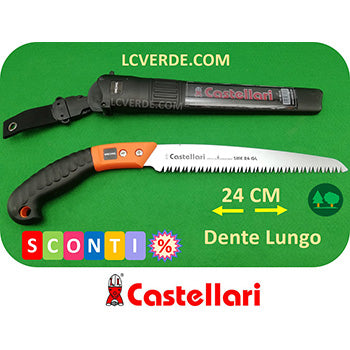 Segaccio Seghetto Castellari Lama Dritta 24 cm Dente Lungo SME24GL LCVERDE.com Pota Potatura Agricoltura Giardinaggio Forestale Bushcraft Camping Outdoor Fai da Te