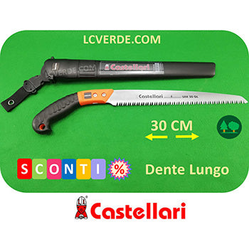 Segaccio Seghetto Castellari Lama Dritta 30 cm Dente Lungo SME30GL LCVERDE.com Pota Potatura Agricoltura Giardinaggio Forestale Bushcraft Camping Outdoor Fai da Te