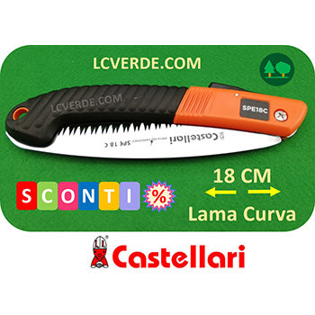 Segaccio Seghetto Pieghevole Richiudibile Castellari Curvo 18 cm SPE18C LCVERDE.com Pota Potatura Agricoltura Giardinaggio Bushcraft Camping Outdoor Fai da Te