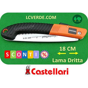 Segaccio Seghetto Pieghevole Richiudibile Castellari Lama Dritta  SPE18G LCVERDE.com Pota Potatura Agricoltura Giardinaggio Forestale Bushcraft Camping Outdoor Fai da Te
