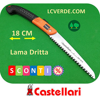 Segaccio Seghetto Pieghevole Richiudibile Castellari Lama Dritta 18 cm SPE18G LCVERDE.com Potatura Agricoltura Giardinaggio Forestale Bushcraft Camping Outdoor Fai da Te