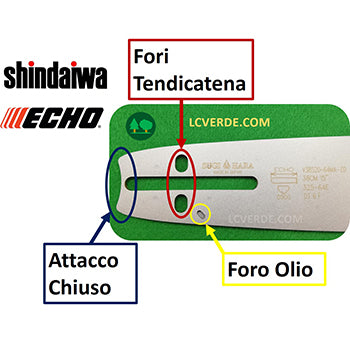 Spranga Barra Motosega Echo 38 cm Passo 325 Maglie 64 ricambi LCVERDE.com ECA38LRV50D Sugihara