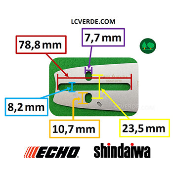 Spranga Barra Motosega Echo 38 cm Passo 325 Maglie 64 ricambio LCVERDE.com ECA38LRV50D Sugihara