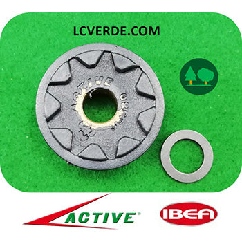 vite senza fine ingranaggio girante pompa olio motosega active 39.39 40.40 ibea 3900 4000 ricambi LCVERDE.com 36511